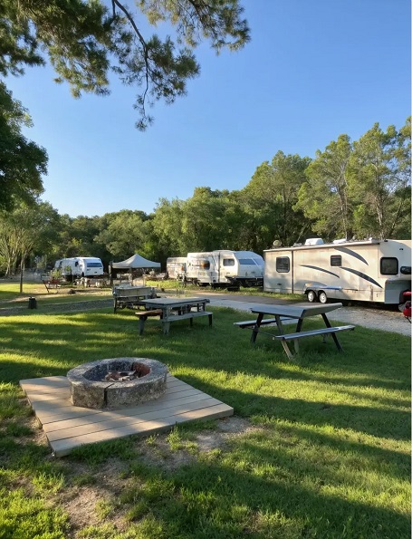 Spacious RV site with full hookups